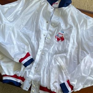 Vintage boxing jacket USA vs USSR novelty costume collectors XXL